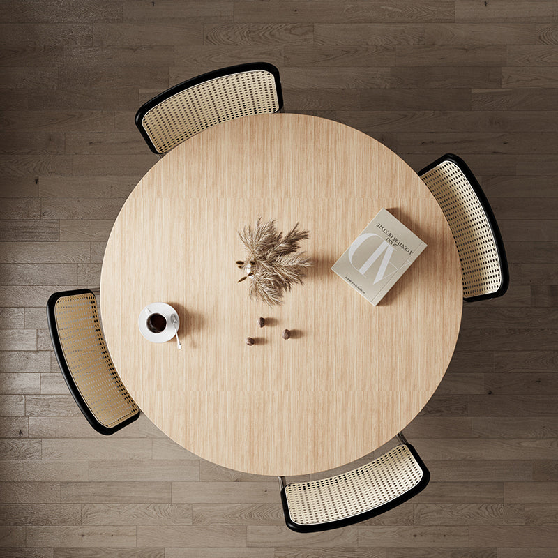 Ivar Round Dining Table, Oak Or Walnut with 2 seater dining table