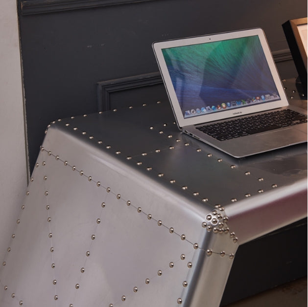 Timothy Oulton Aviator Aviation Desk, Office Desk, Aluminium with modern office desk