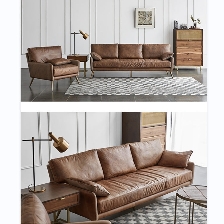 Luna Three Seaters Sofa, Three Seater Corner Sofa, Real Leather with corner 2 seater sofa