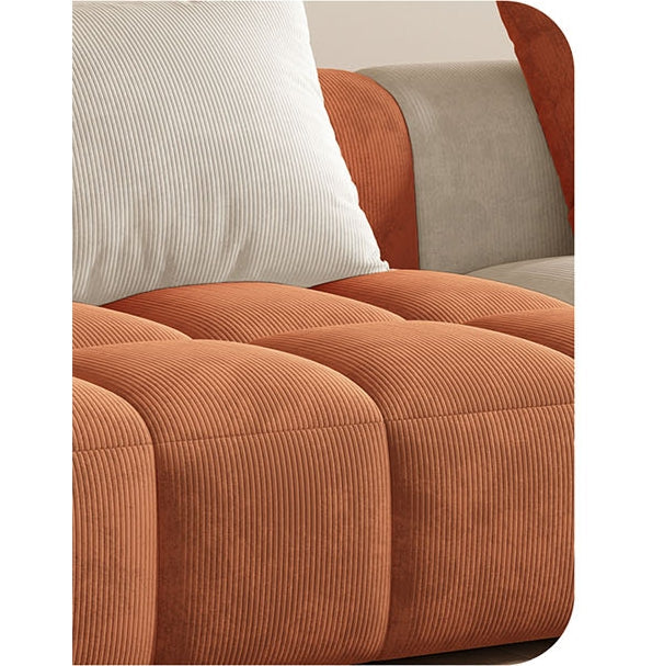 Arabella Module Sofa, Two Seater Sofa, Three Seater Sofa, Four Seater, Corduroy Fabric with high backed corner sofas