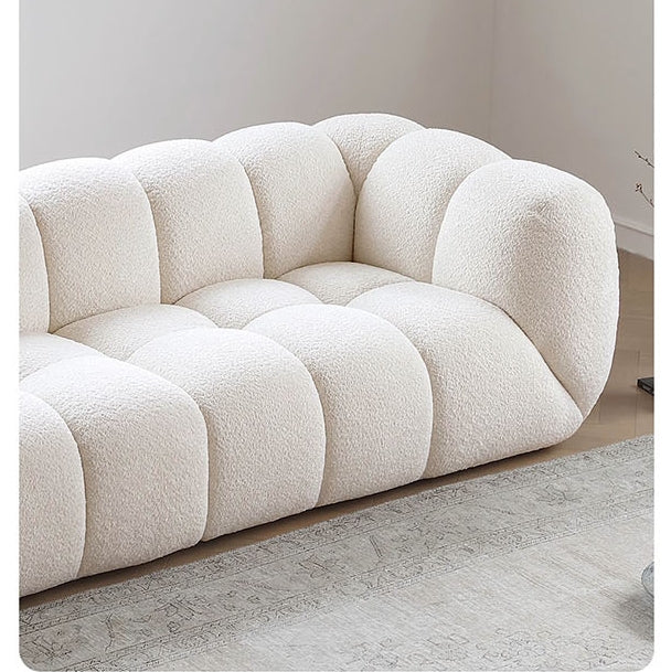 Randee BoBo Three Seater Sofa, White Boucle with marks and spencer dining table
