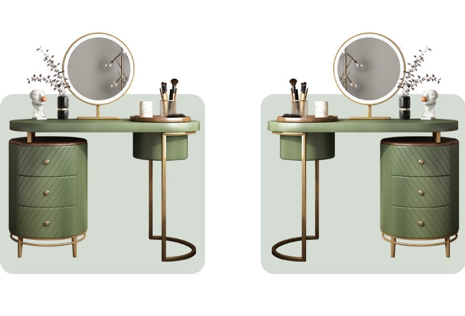 Tandy Dressing Table With LED Mirror, White, Makeup Vanity-Weilai Concept-Weilai Concept