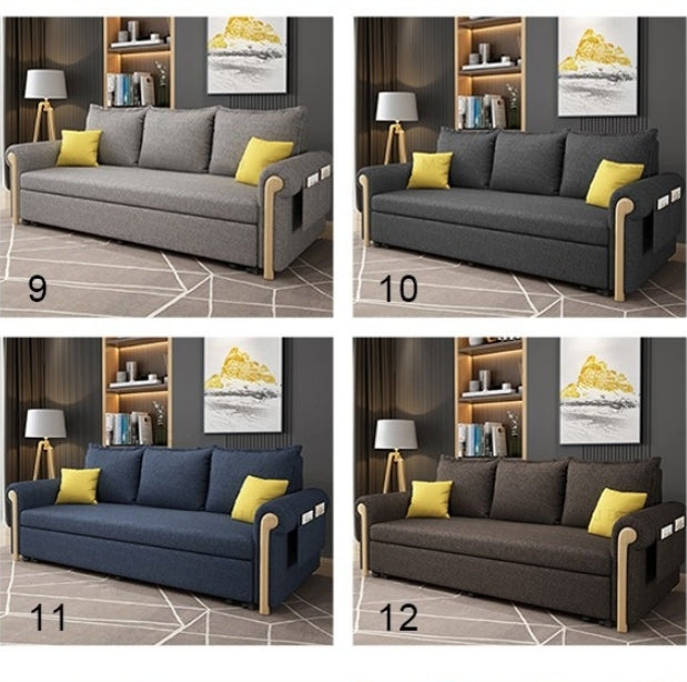 Braylene Two Seater Sofa Bed, Linen with 2 seat sofa bed
