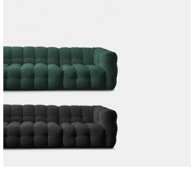Zobah Two Seater, Three Seater Sofa, Grey Boucle with drop leaf dining tables