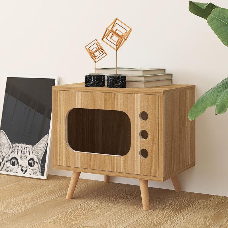 Durame Bedside Table With Pet House, Cat House-Weilai Concept-Weilai Concept