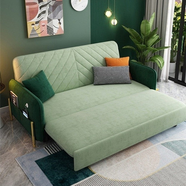 Aditi Two Seater Sofa Bed, Green with bargain sofa beds