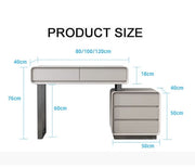 Dobson Dressing Table With LED Mirror, Cream Grey-Weilai Concept-Weilai Concept