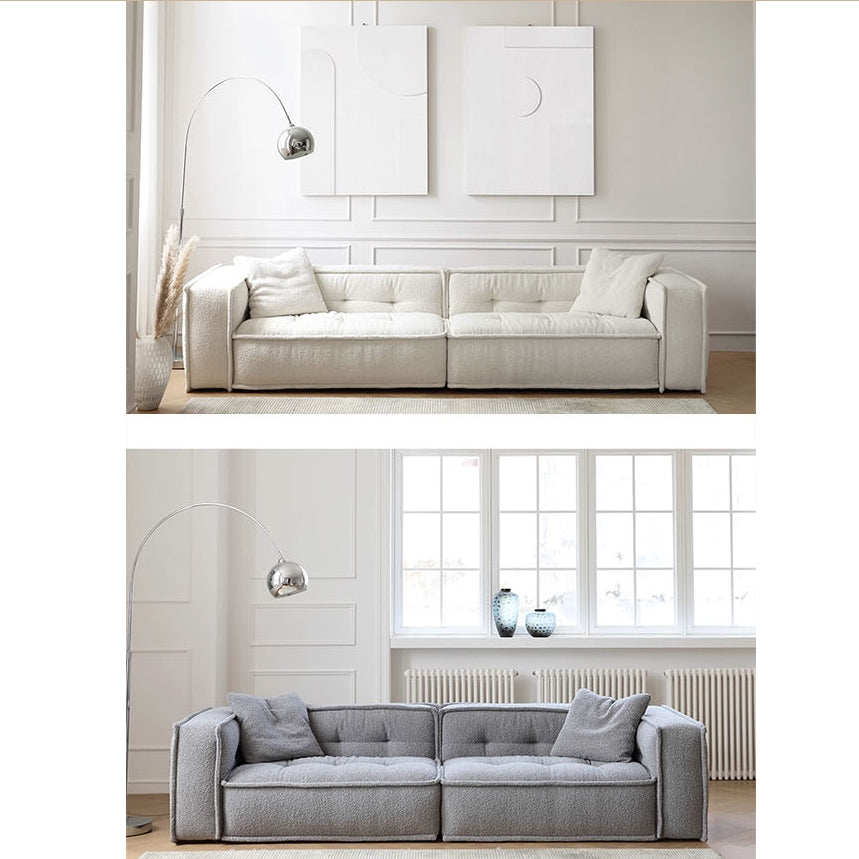 Undra Two Seater, Three Seater Sofa, Boucle with beer pong dining table