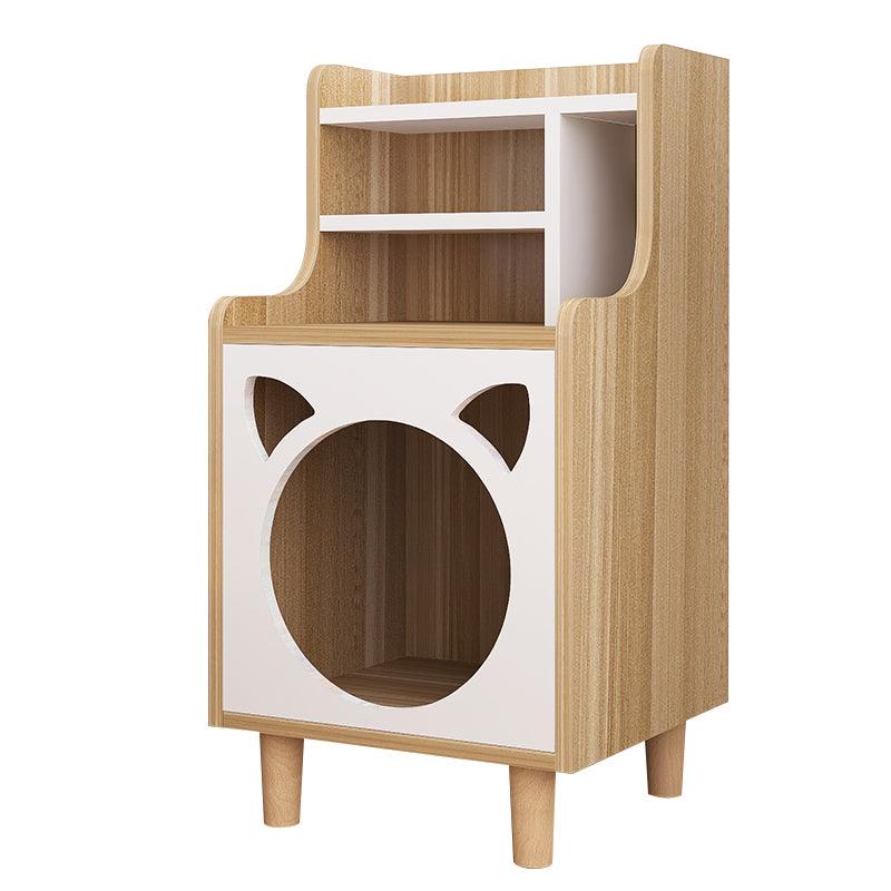 Pura Side Table With Pet House, Wood-Weilai Concept-Weilai Concept