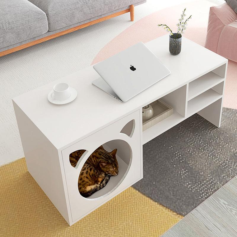Marioni Coffee Table With Pet House, Wood-Weilai Concept-Weilai Concept