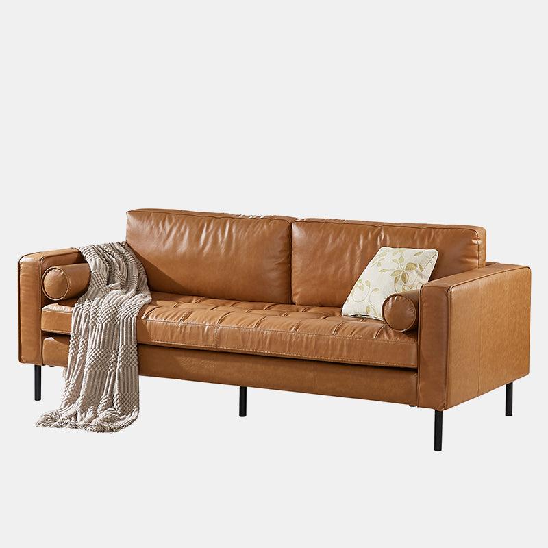 Minimalism Two Seater, Three Seater Sofa, Corner Sofa, Real Leather with beige corner sofa bed