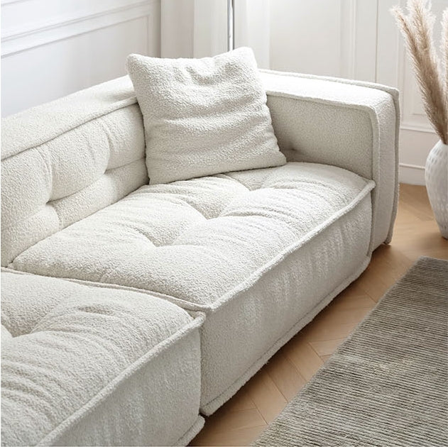 Undra Two Seater, Three Seater Sofa, Boucle with 6-12 seater extending dining table