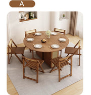 Ainsley Folding Extendable Dining Table, Wood with dining table fold out