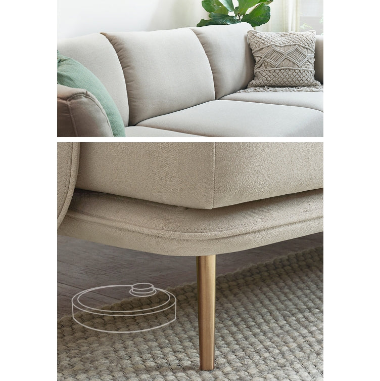 Two Seater, Three Seater, Modular Sofa, Off-White Cotton Linen with corner sofa