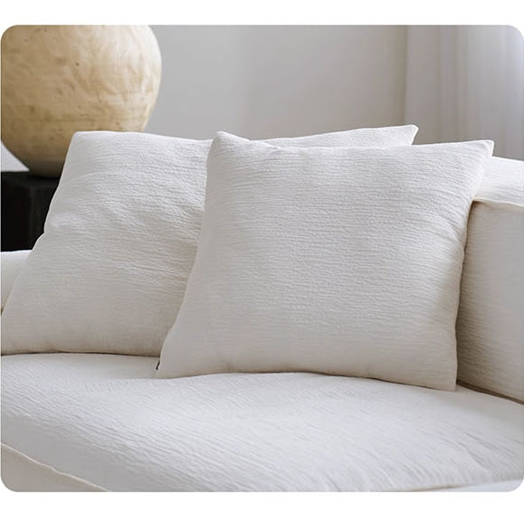 Ransom Two Seater Sofa, Linen in a lifestyle setting with rectangular dining table