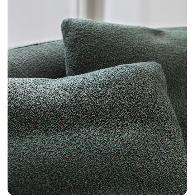 Yannik Four Seater Curved Sofa, Green with small curved sofas