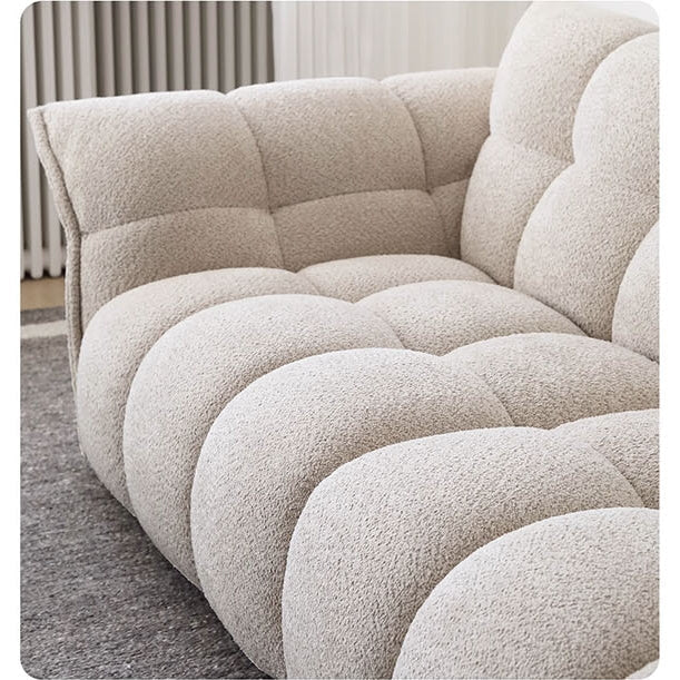 Tristin Two Seater, Three Seater Sofa, Boucle with corner dining table and chairs