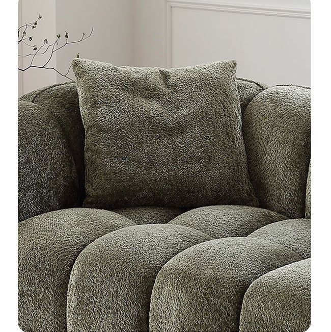 Winslow Pumpin Two Seater, Three Seater Sofa, Boucle in a lifestyle setting with dining room table with grey chairs