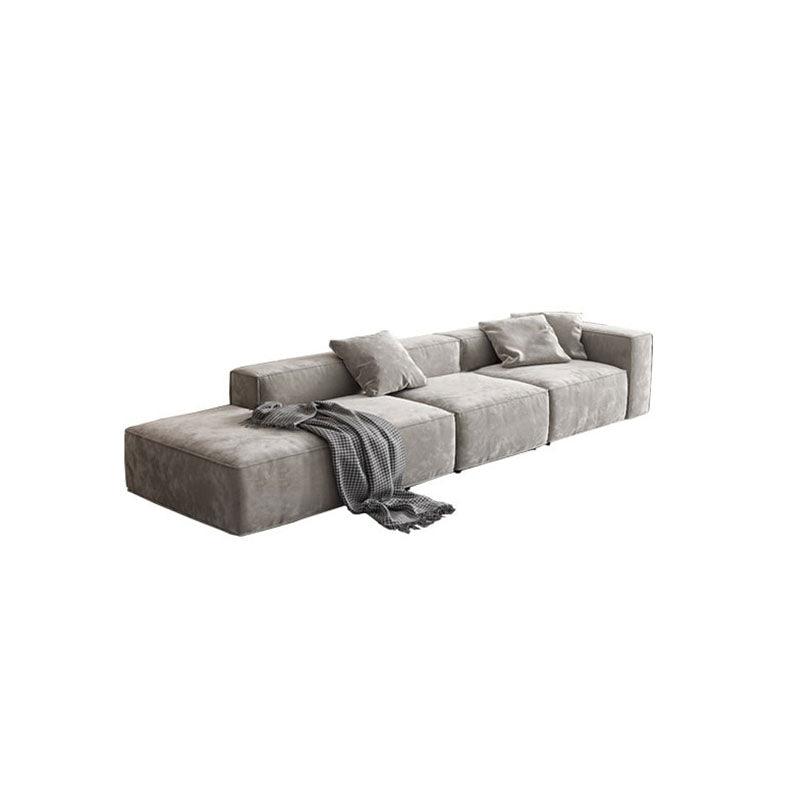 Yetta Three Seater, Four Seater Sofa, Corner Sofa, Grey Velvet with leather corner sofa bed with storage