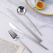 10 Piece Cutlery Set, Sliver-Weilai Concept-Weilai Concept