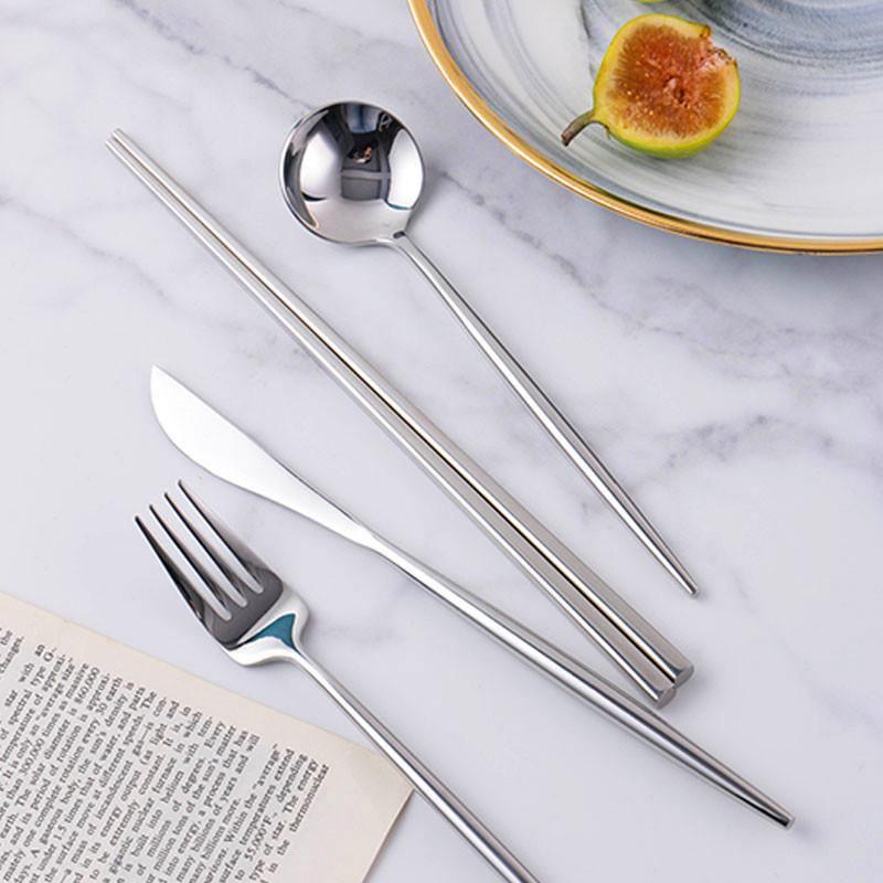10 Piece Cutlery Set, Sliver-Weilai Concept-Weilai Concept