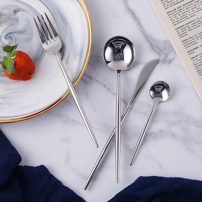 10 Piece Cutlery Set, Sliver-Weilai Concept-Weilai Concept