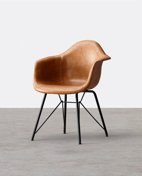 Bobby Dining Chair, Distressed Leather-Weilai Concept