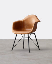 Bobby Dining Chair, Distressed Leather-Weilai Concept