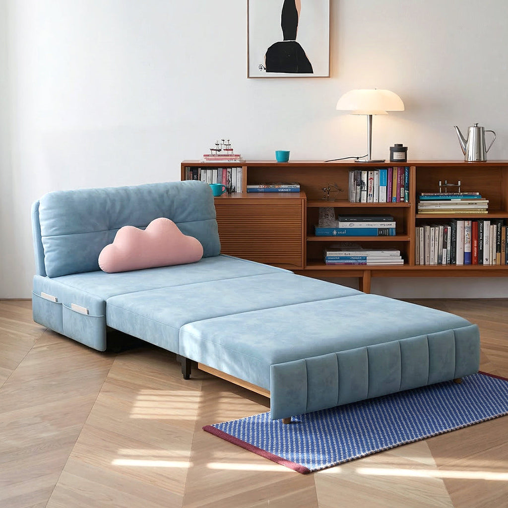 Mehta Single Seater Sofa Bed, Two Seater Sofa Bed, Blue