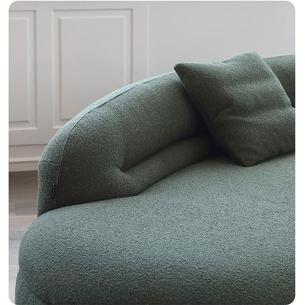 Yannik Four Seater Curved Sofa, Green, product image
