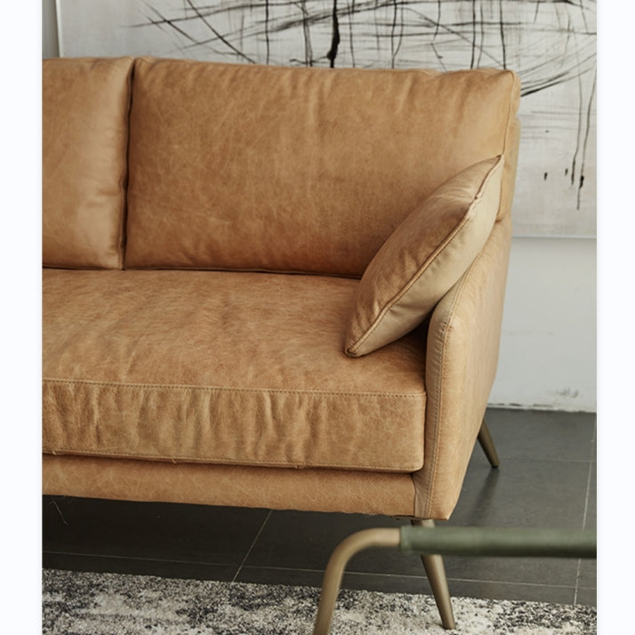 Luna Three Seaters Sofa, Three Seater Corner Sofa, Real Leather with cream corner sofas