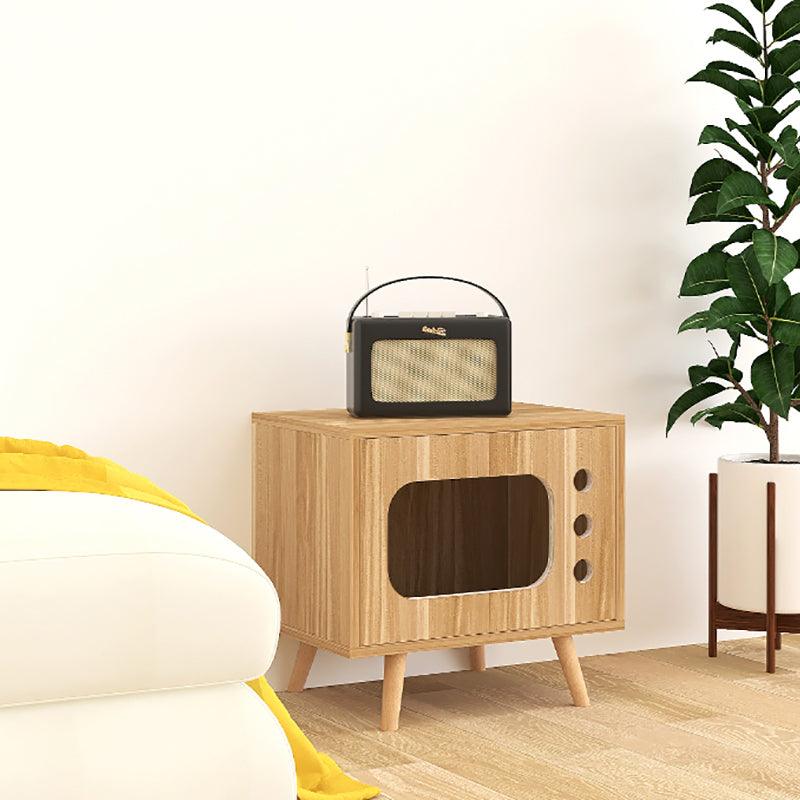 Durame Bedside Table With Pet House, Cat House-Weilai Concept-Weilai Concept