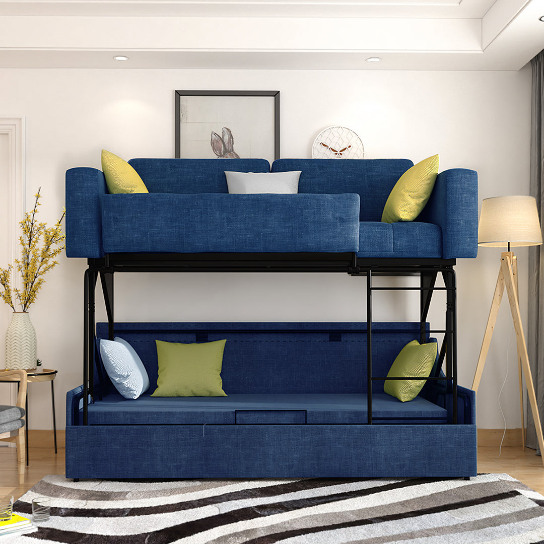 Pérez Two Seater Sofa Bed, Bunk Bed, Linen with sofa beds at scs
