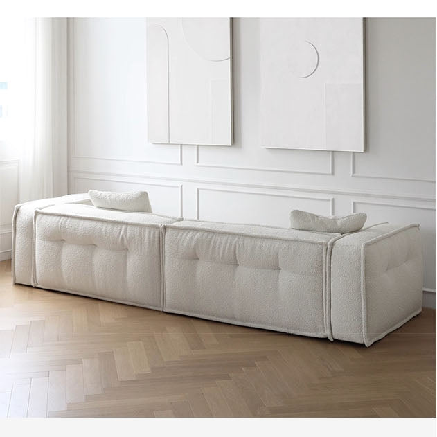 Undra Two Seater, Three Seater Sofa, Boucle with antique dining table