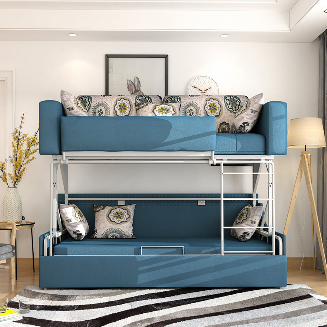 Pérez Two Seater Sofa Bed, Bunk Bed, Linen with sofa beds amazon