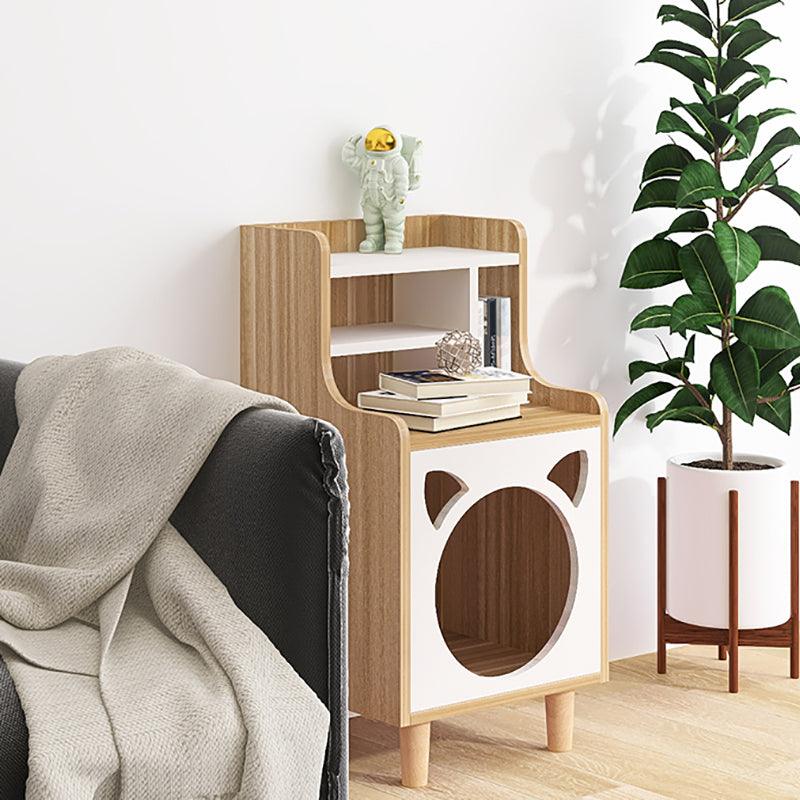 Pura Side Table With Pet House, Wood-Weilai Concept-Weilai Concept