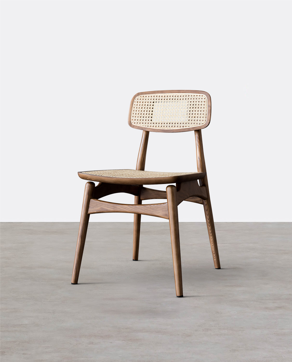 Hans Style Rattan Dining Chair, Light Oak-Weilai Concept