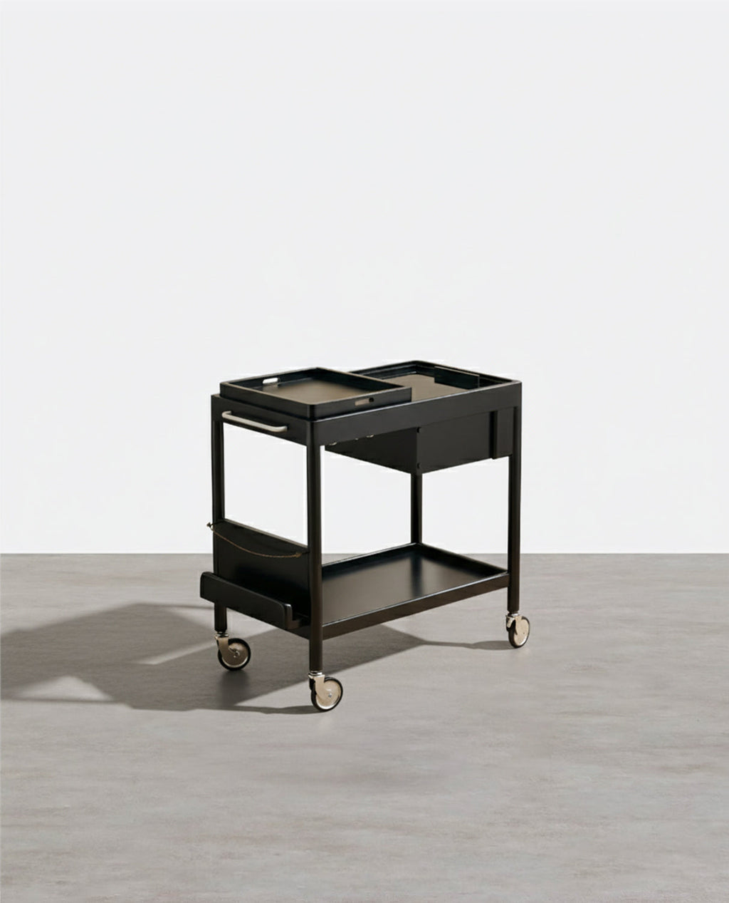 Orion With Magazine Rack Side Table With Trolleys - credenza sideboard