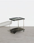 Demetrius Side Table With Trolleys, Black-Weilai Concept