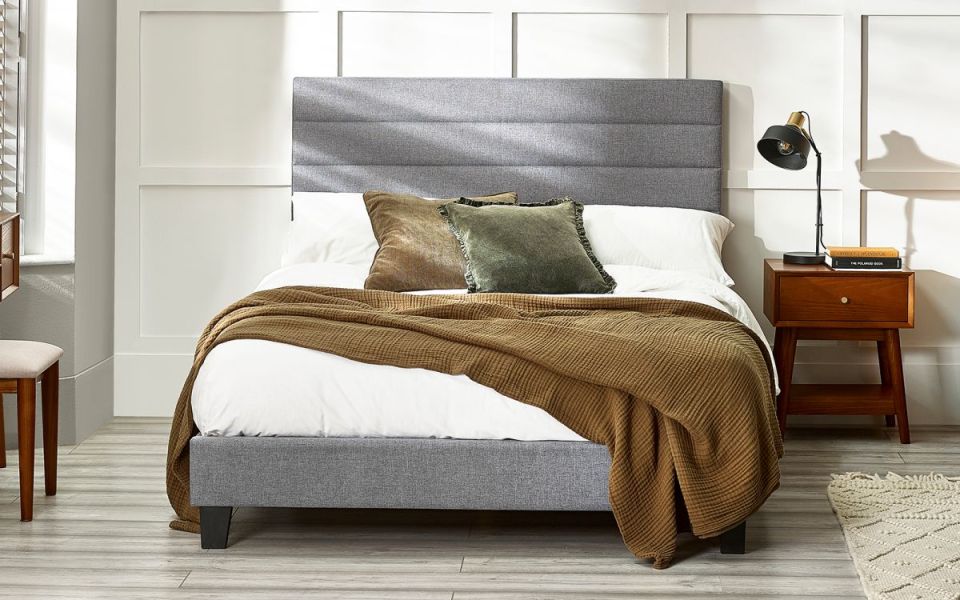 Merida 90cm Single Bed - Grey