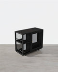 Aglaea Side Table With Storage, Black-Weilai Concept