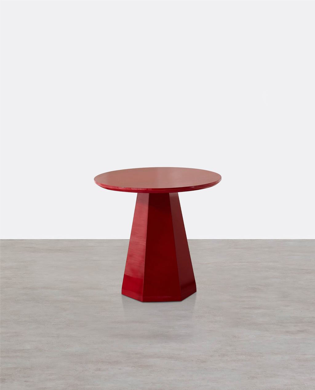 Melpomene Round Side Table, Red-Weilai Concept