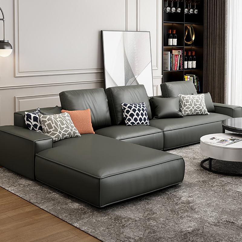 Nevaeh Three Seater Corner Sofa, Leathaire with right hand corner sofa bed