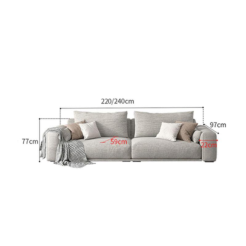 Frances Three Seater Corner, Four Seater Corner Sofa, Cotton Linen with corner sofa leather white