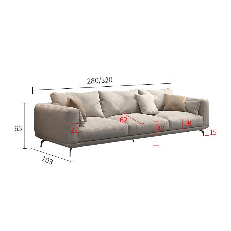 Two / Three Seater Sofa, Leathaire with fabric corner sofa