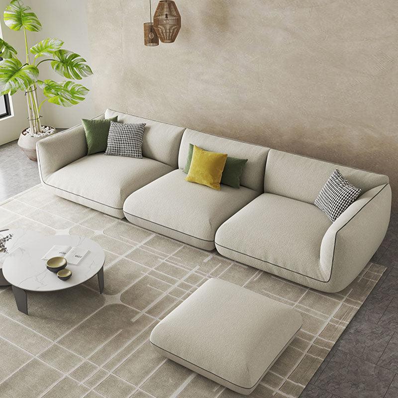 TOFU Agnes Three Seater Corner Sofa, Suede, Modular Sofa, side view of modern corner sofas