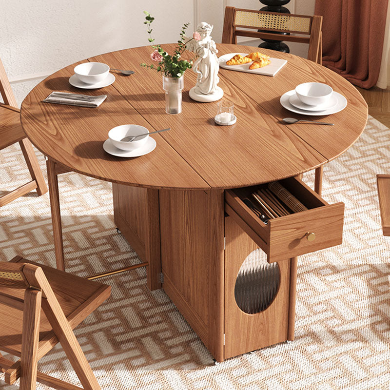 Ainsley Folding Extendable Dining Table, Wood with dining table fold down