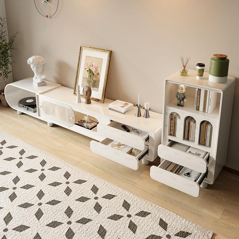 Odelette Living Room Set, Odelette TV Stand And Sideboard, Cream with console sideboard