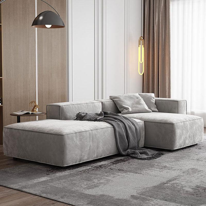 Yetta Three Seater, Four Seater Sofa, Corner Sofa, Grey Velvet with left hand corner sofa diagram