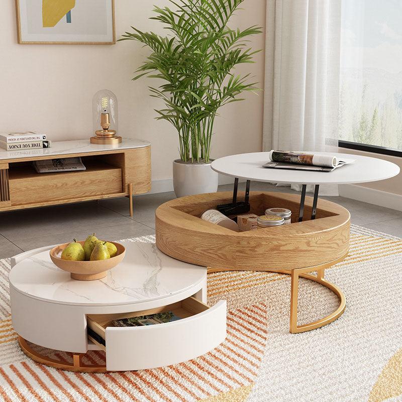 Amanda Living Room Set, Amanda Coffee Table and TV Stand, Light Oak-Weilai Concept-Weilai Concept